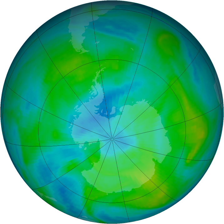 Antarctic ozone map for 23 February 1979